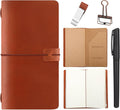 Refillable Leather Travel Journal — Brown